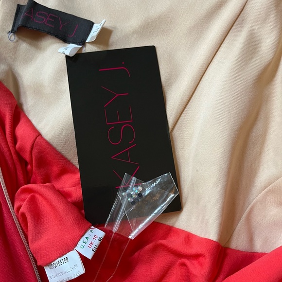 NWT Kasey J Red Mermaid Dress by Jasmine Size 8 - Picture 14 of 14